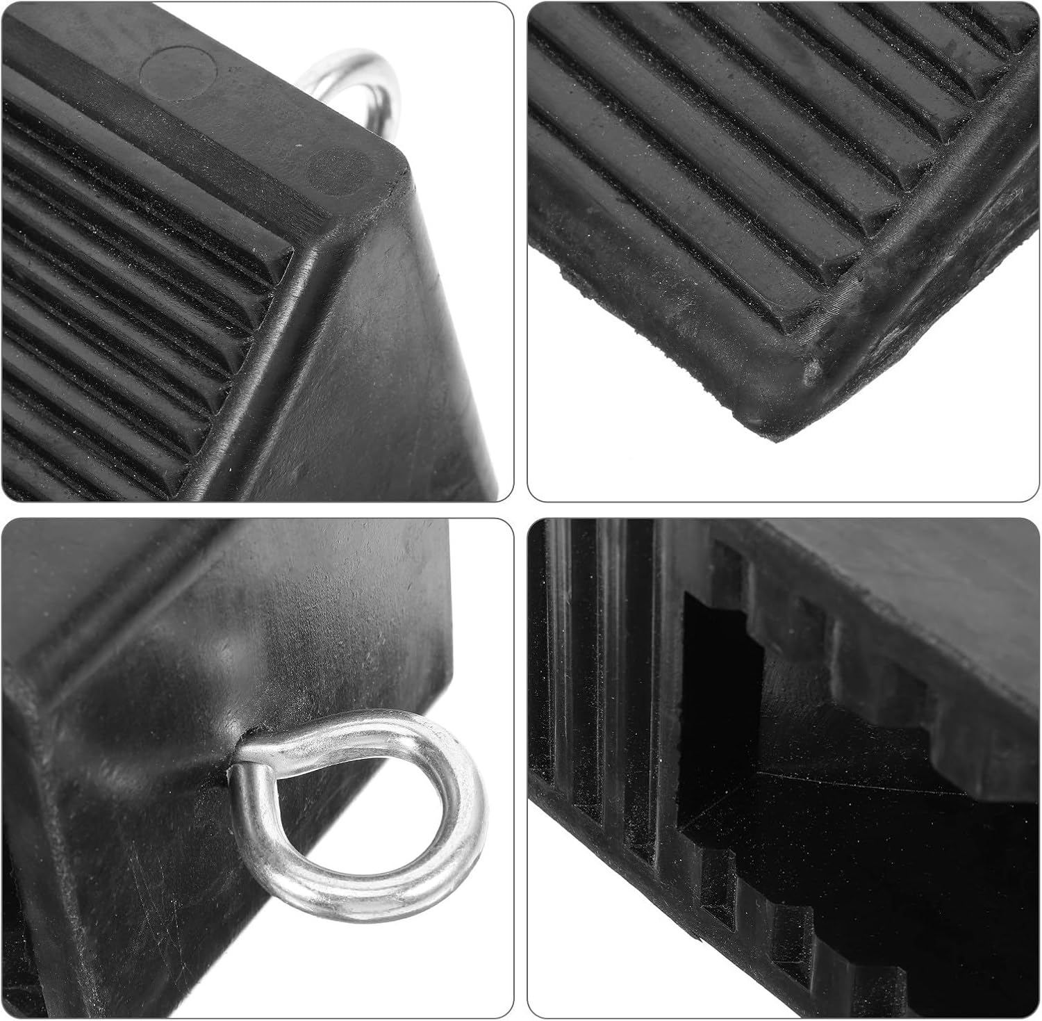 CHILDWEET Portable Rubber Wheel Chock 16X9X9Cm Anti-Skid Tire Stopper for Car and Truck Ramps Heavy Duty Vehicle Wheel Block for Secure Parking and Maintenance image number 1