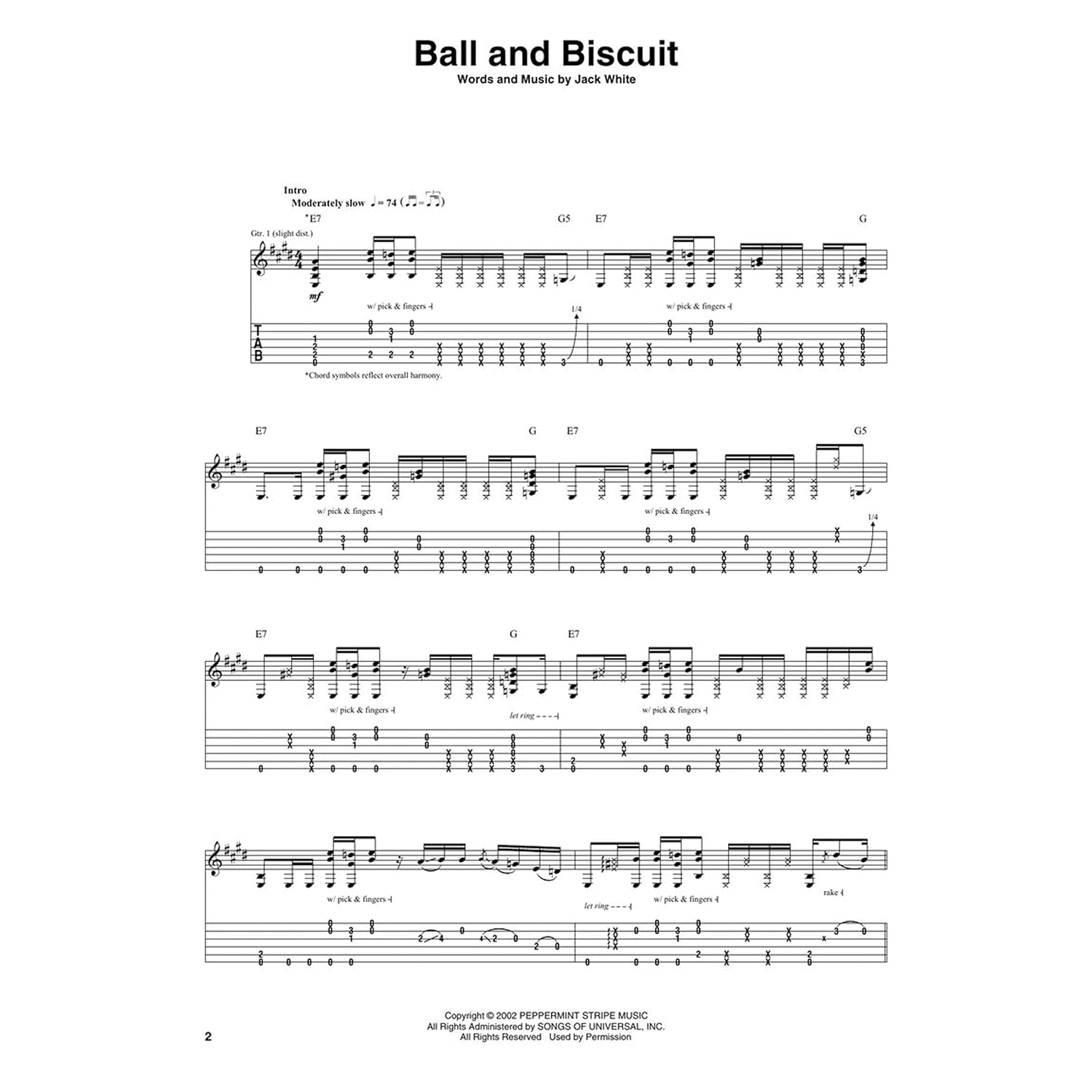 Selections from the White Stripes Greatest Hits Guitar Transcriptions image number 6
