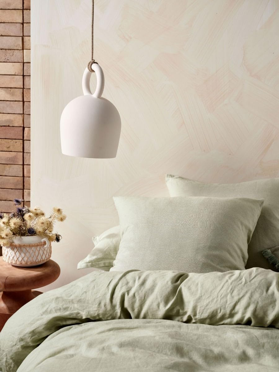 Linen House Nimes Quilt Cover Set, Wasabi, Queen Bed - Pecan image number 4