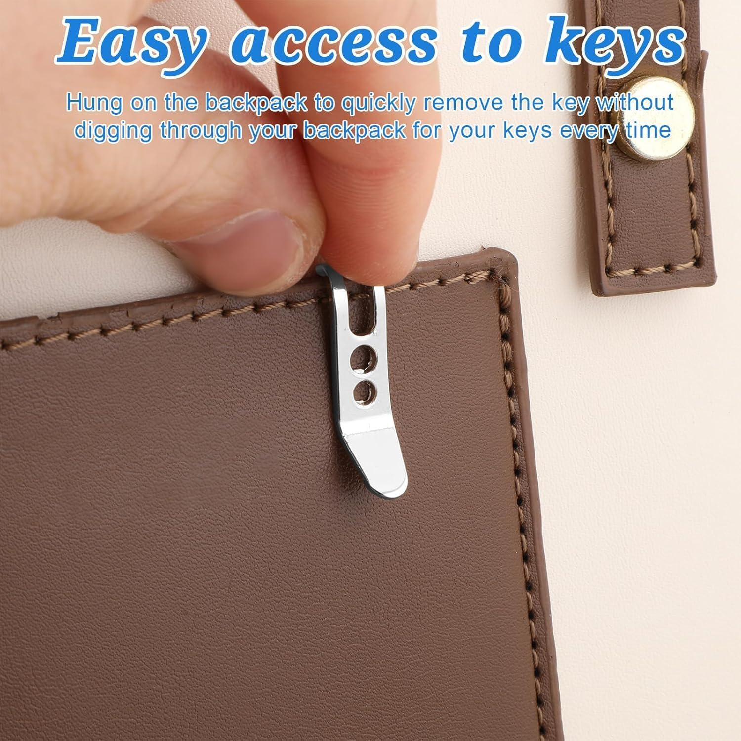 Multi-Purpose Suspension Clips for Hanging EDC Gear - Keychain Clip Holder for Flash Drive Emergency Whistle - Durable Belt Hook with Key Ring for Outdoor Camping Quick Hanging Tool image number 5