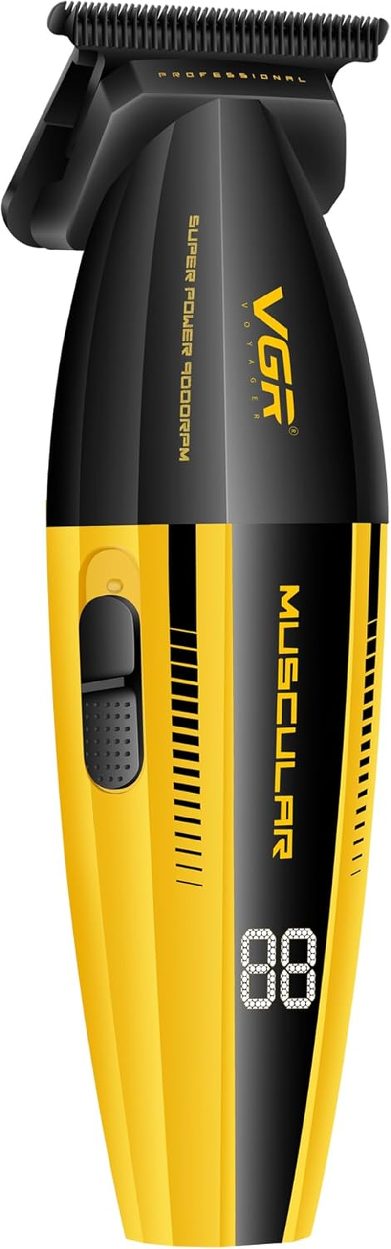 VGR 285T Small Hair Trimmer for Men, 9000RPM Professional Beard Trimmer for Men, Zero Gapped Ceramic & DLC T Blade Clippers for Hair Cutting, Cordless Hair Clippers Barber Kit with LED Display image number 4