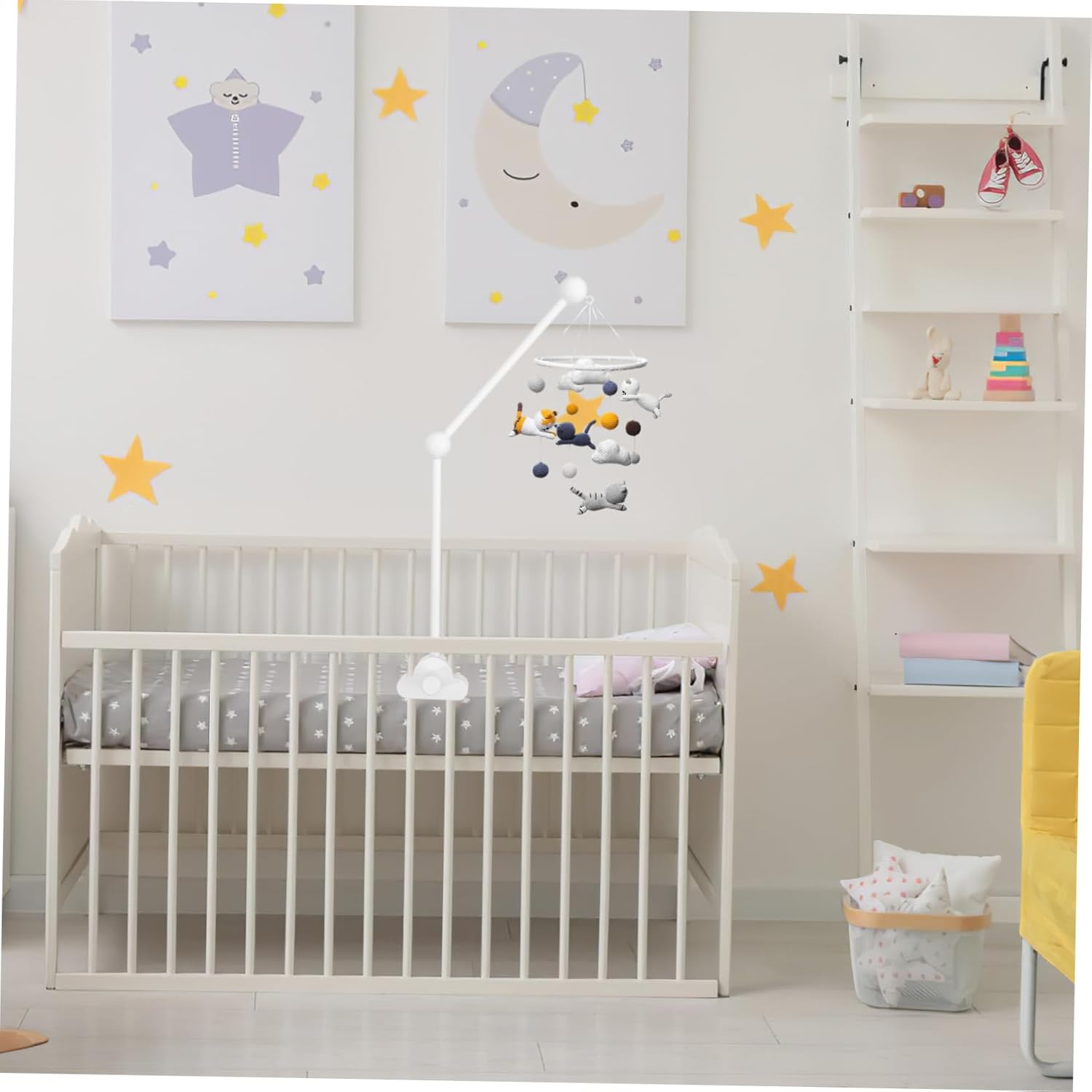 Wooden Crib Mobile Bracket Mobile Arm for Crib Bed Hanger Arm Holder Bell Support image number 4