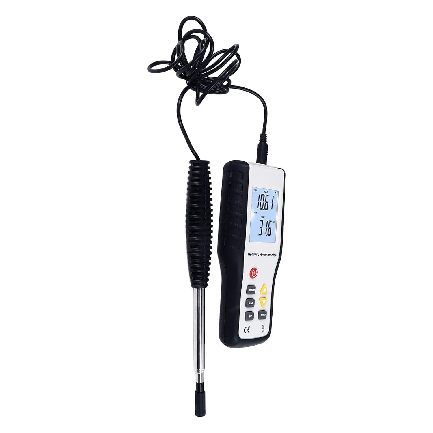 Domary LCD Display High Sensitivity Handheld Wind Speed Meter Air Volume Measure for Environmental Applications image number 2