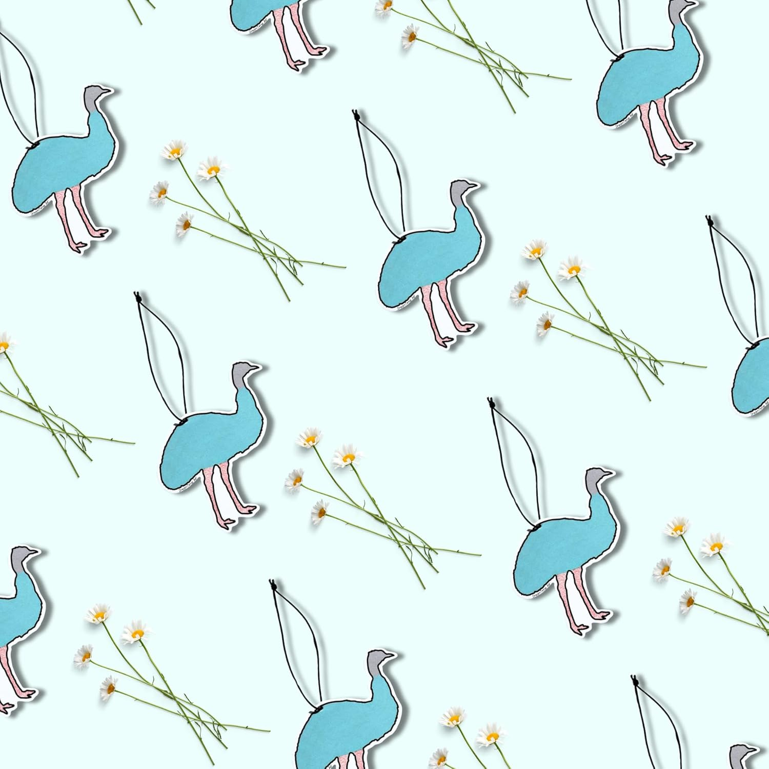 Dreamtime Air Emu Car Air Fresheners &ndash;Camomile Scent, Pack of 3 | Cute Hanging Design for Car, Office or Home | Long-Lasting Essential Oil Fragrance image number 1