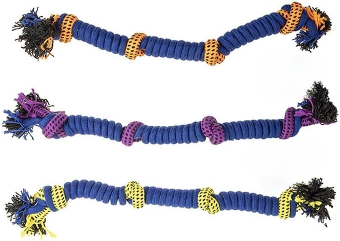 YES4PETS 3 X Dog Toy Tug-Of-War Knotted Cotton Rope Pet Toy 54Cm Long Chew Rope Play Dental