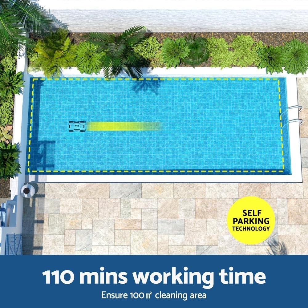 AQUA BUDDY Robotic Pool Cleaner Automatic Floor Vacuum Swimming Cordless Filter image number 6