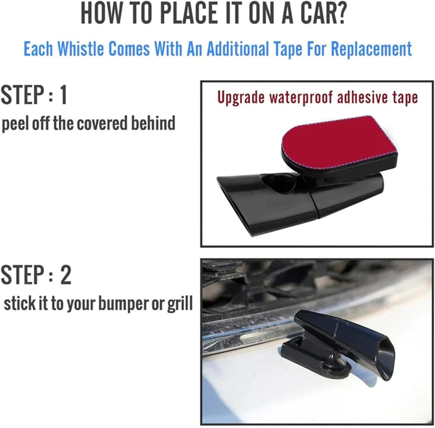 Anti Deer Whistle for Car,Deer Warning Whistle for Car - Driving Ultrasonic Animal Alarm Device, Ultrasonic Driving Deer Warning Alarm, Animal Warning Double Sided Tape for Car, image number 3