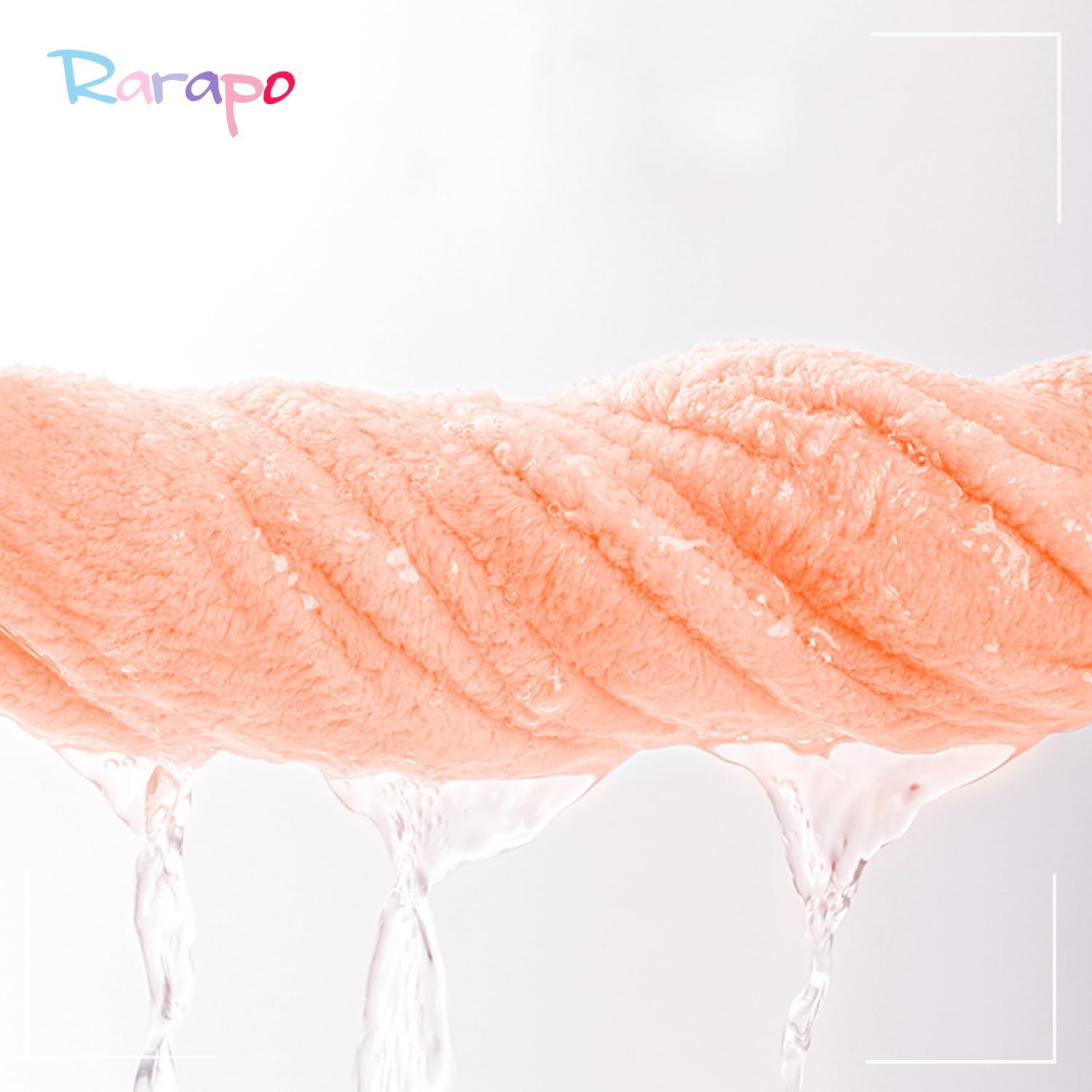 Rarapo Hair Drying Towel, Gentle on Hair, Quick Drying, Hair Turban, Lightweight, Microfiber, Hair Towel, Water Absorption, 5 Times, Room Drying, Fluffy, Soft, Comfortable Hair Towel, Dry Cap, Approx image number 1