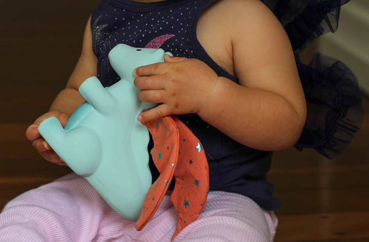 Tikri Fairytale Sunrise Dragon Teether & Rattle Baby Toy image number 2