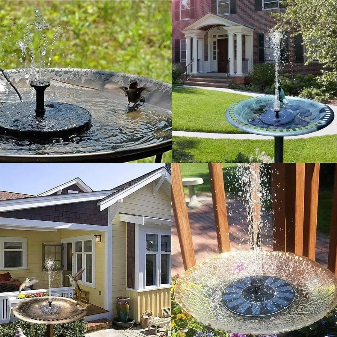 Solar Fountain, Solar-Powered 1.5W Pump with 8 Nozzles for Outdoor Ponds, Pools, Gardens, and Fish Tanks image number 2