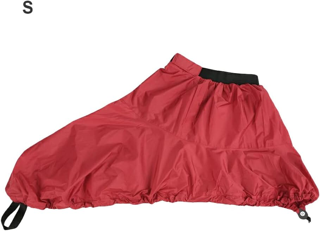 Waterproof Kayak Sprayskirt Retractable Cockpit Deck Cover Water Sports, Red, S image number 5