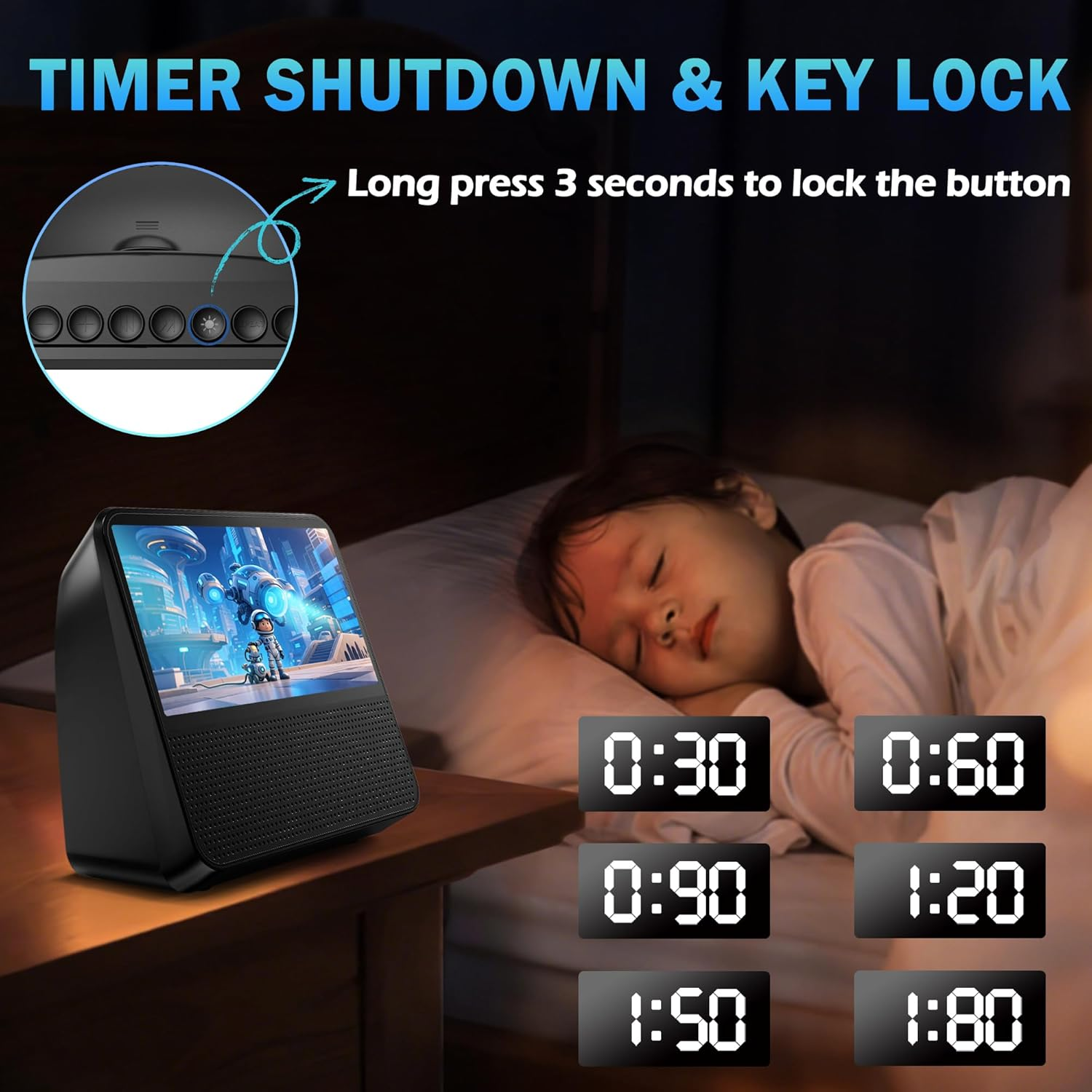 SHIWAKOTO Portable DVD Player with 7" Screen, Rechargeable DVD Players for Kids, Car Video, Eye-Protect Outdoor Indoor Video Machine, Black