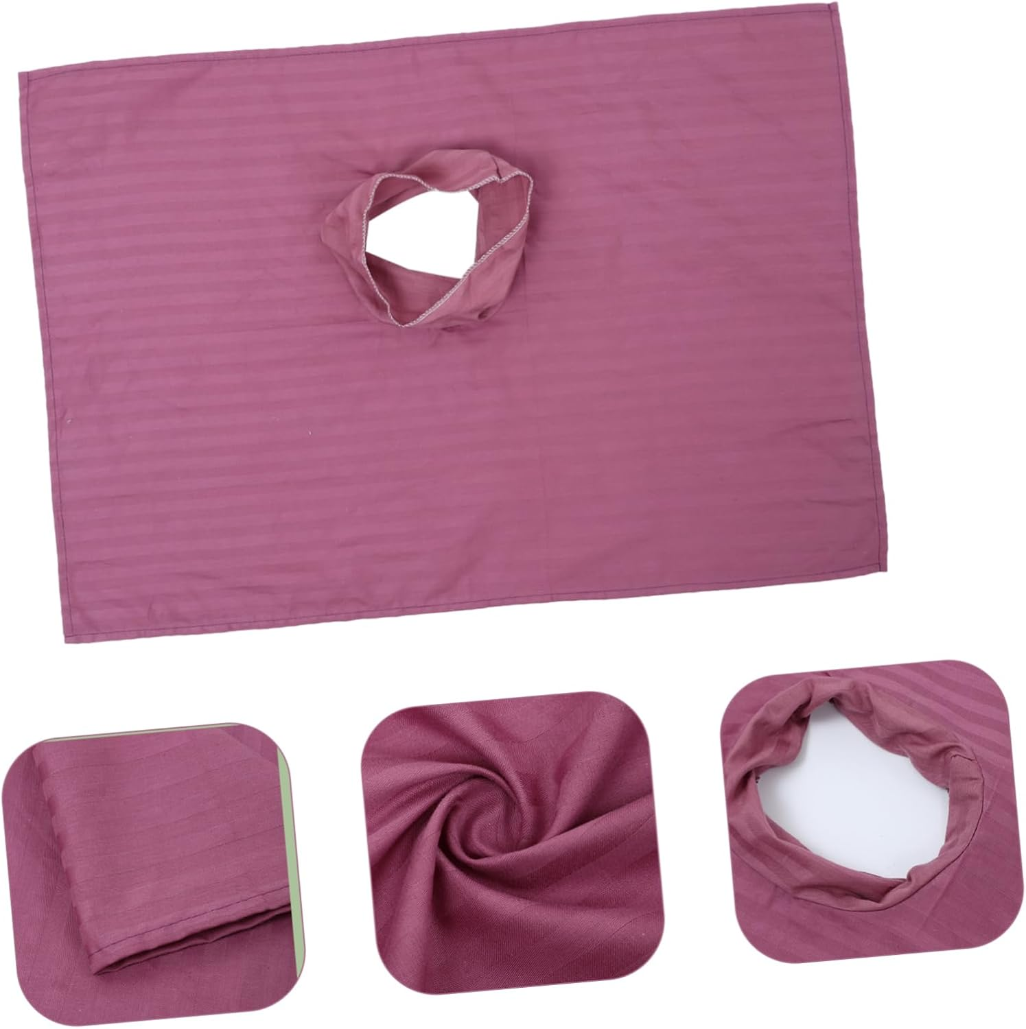 Ciieeo 3Pcs Massage Table Towel Massage Table Paper Towels Pillow Cushion Pillow Covers Portable Massage Table Bolster Pillow Cover Massage Face Pad Soft Hole Towel Satin Cloth Purple image number 4