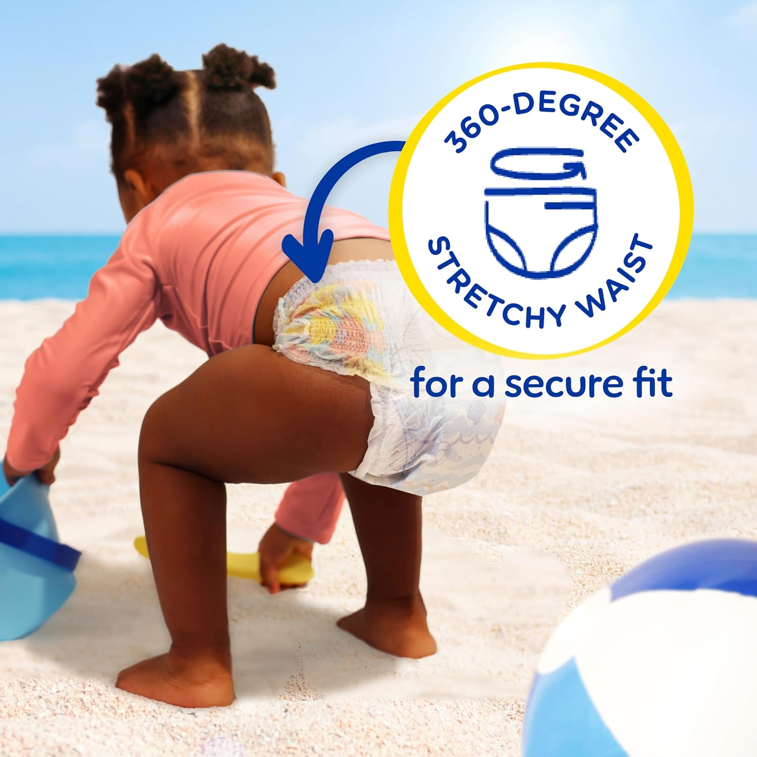 Pampers Swim Diapers Size 4 (20-33 Lb), 18 Count - Splashers Disposable Swim Pants, Medium image number 1