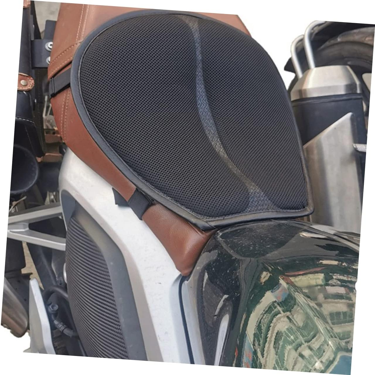 Beatifufu Motorbike Seat Pad and Reusable Seat Cover with Shock Absorption and Breathable Mesh, Thin Motorcycle Cushion Suitable for Seasons and Electric Bikes, Universal Motorcycle