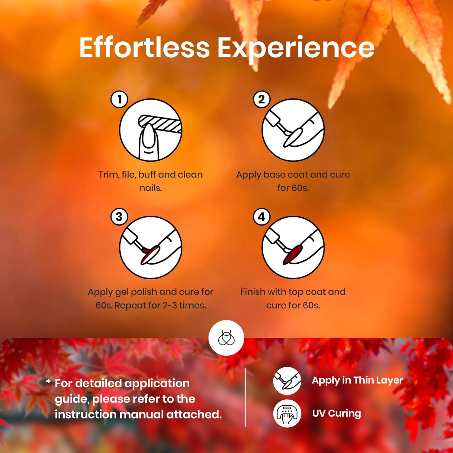 Beetles Gel Polish Gel Nail Polish Kit,23 Pcs Blue Pink Green Brown Purple Nail Polish Gel Polish Set DIY Home Women image number 5