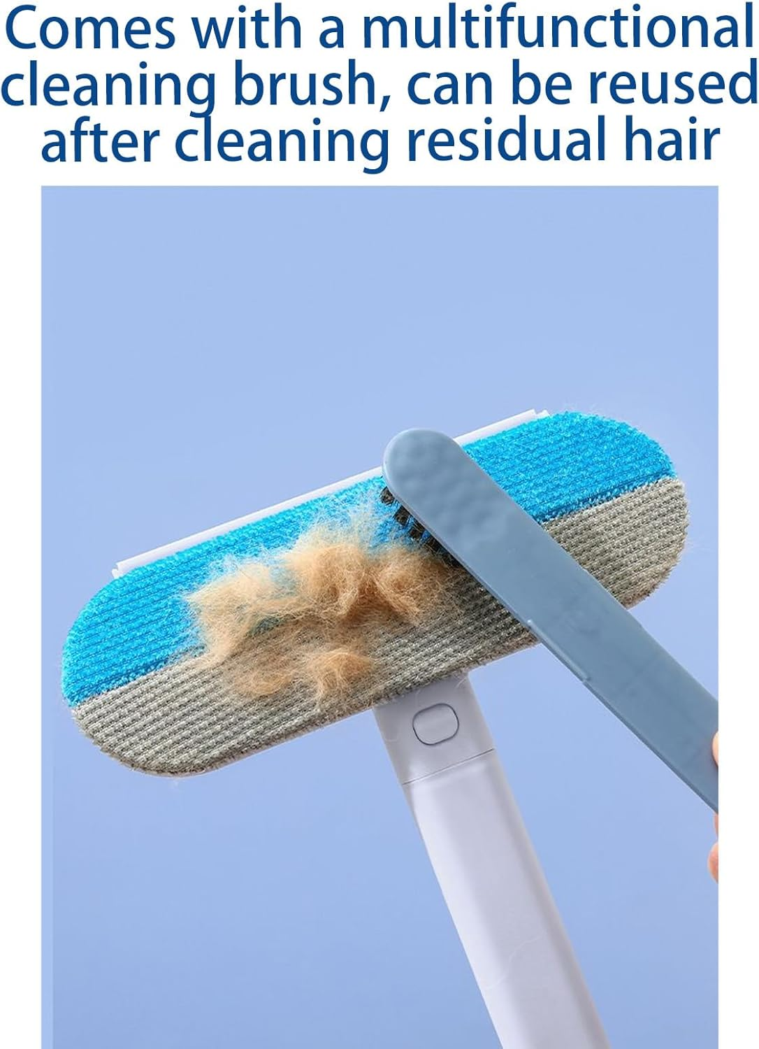 Pet Hair Remover, Reusable Cat Lint Remover for Clothes, Extendable Washable Cleaning Broom with Long Handle, Multifunctional Furniture Cleaner for Carpets Clothes image number 2