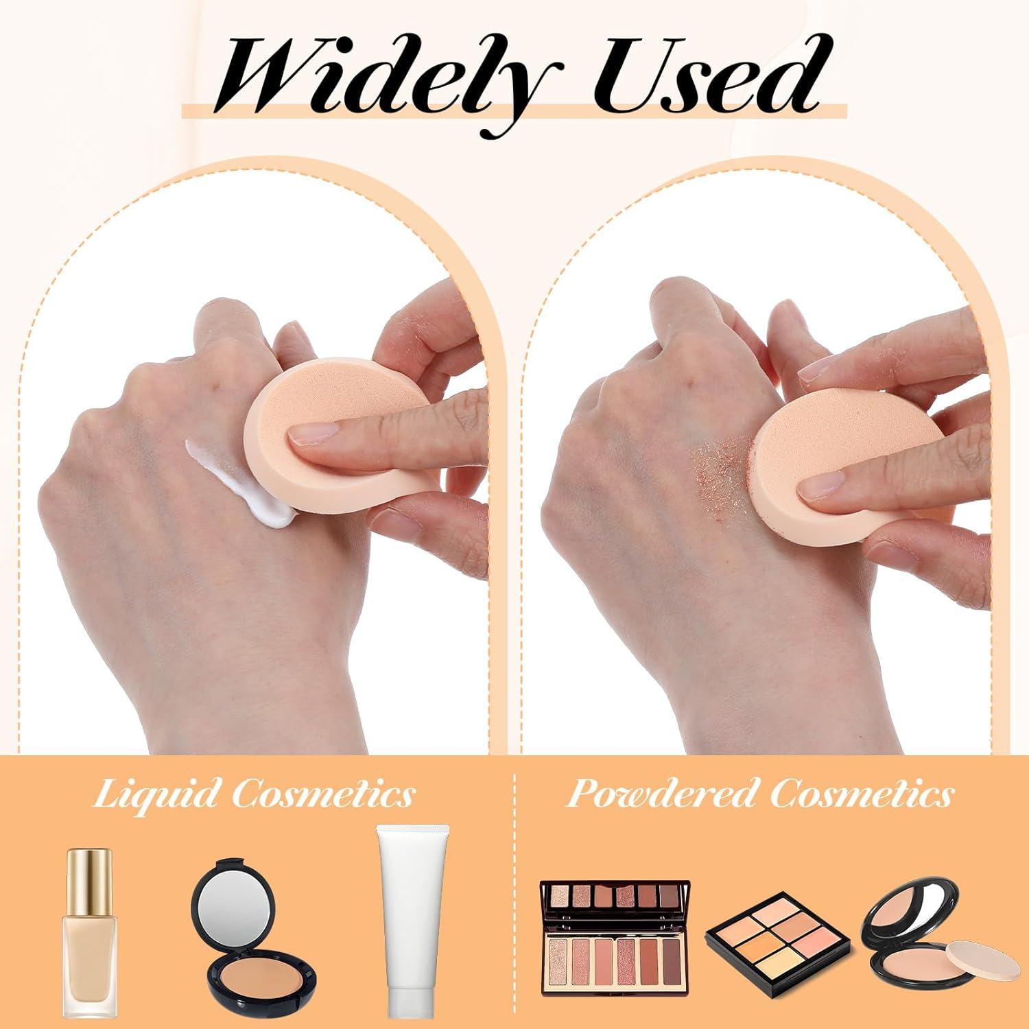 20 Pcs Nude round Makeup Sponge Cosmetic Sponge Make up Pads Makeup Sponges for Blending Beauty Make up Foundation Powder Blender for Liquid Foundation Cream Concealer, Wet and Dry Dual Use image number 6