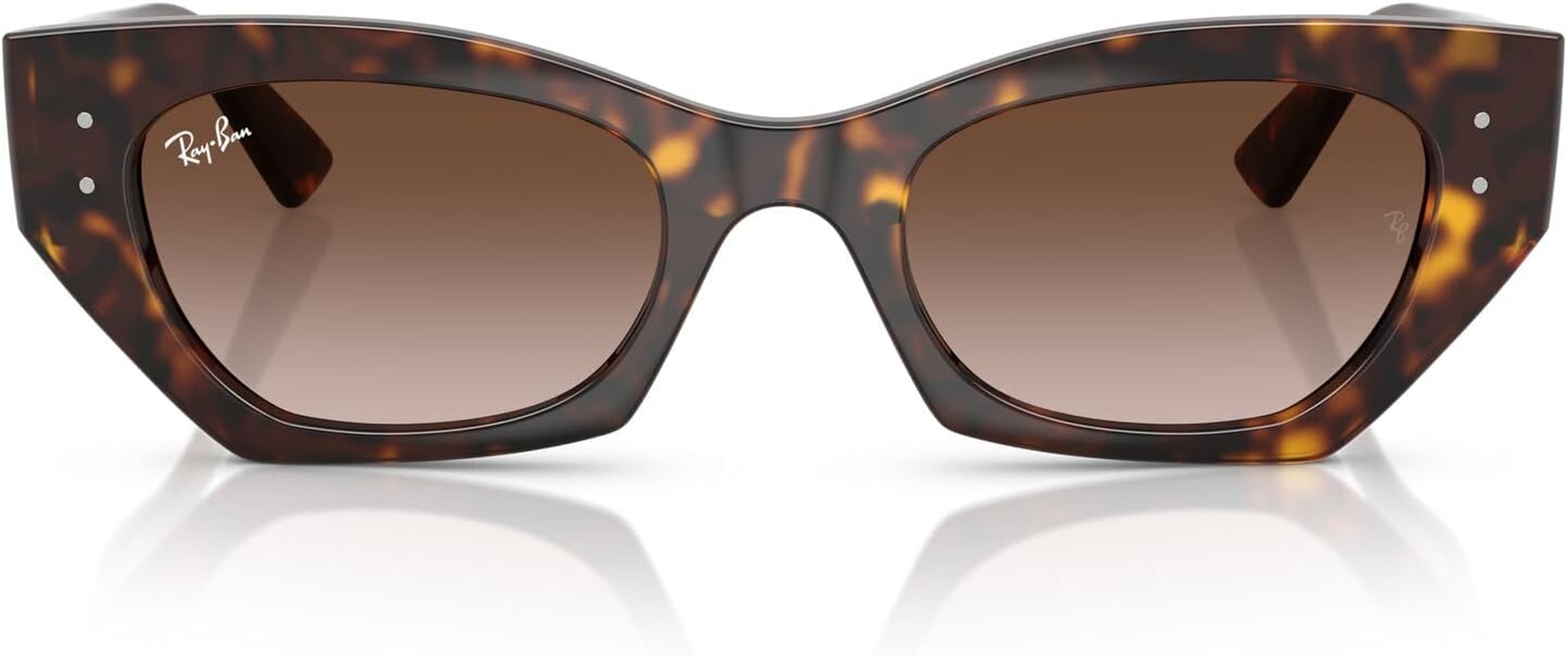 RAY-BAN Zena Non Polarised Sunglasses, 0RB4430, Havana & Gradient Brown, 49Mm image number 5