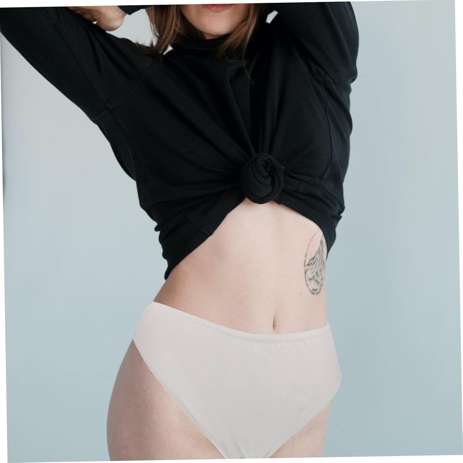 4Pcs Disposable Cotton Underpants for Pregnant Women Breathable Maternity Panties Moisture-Absorbing Period Briefs XXL Size for Postpartum Use White image number 5