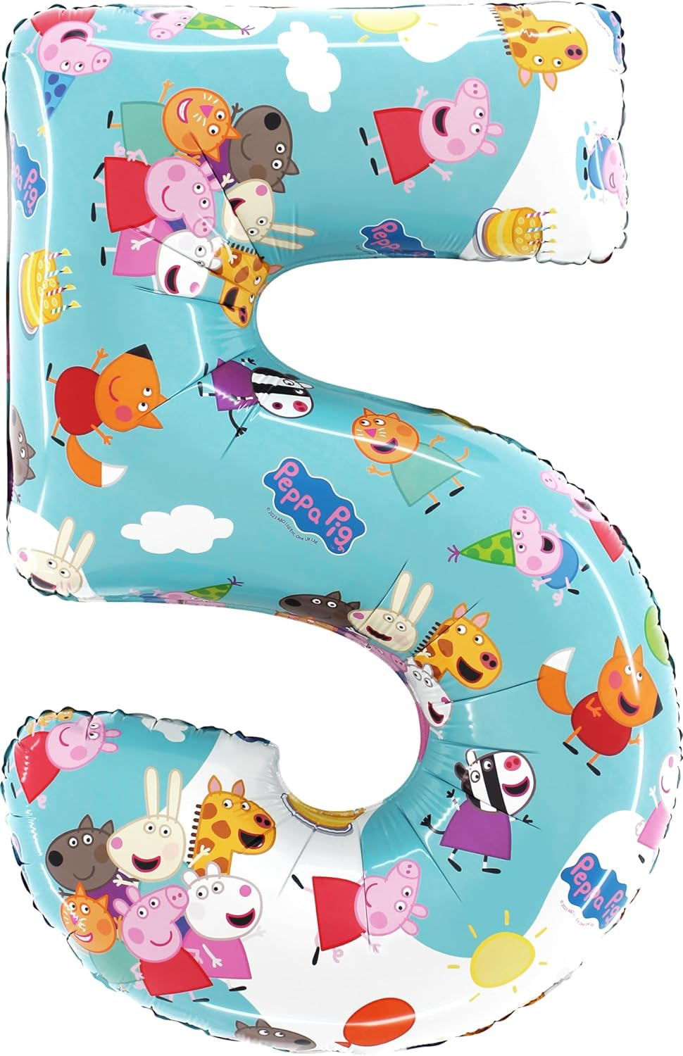 Toyland&reg; 26 Inch Peppa Pig, George & Friends Number Foil Balloon - Kids Party Balloons - Number 1-6 Available image number 2