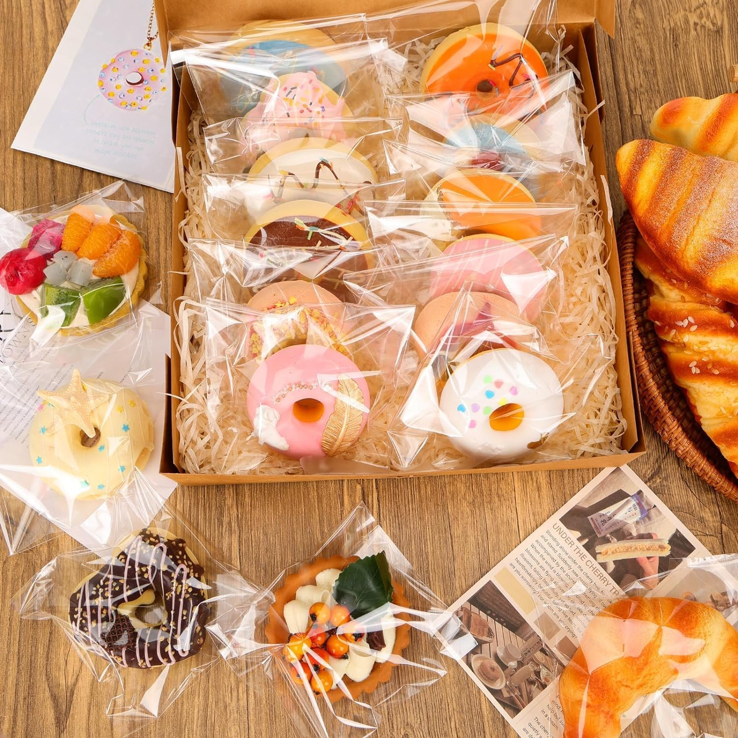 200 Pcs Clear Self Sealing Cellophane Bags,3.9 * 3.9In Resealable Cellophane Bag for Packaging Cookies, Candy and Products image number 3