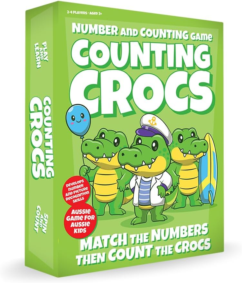 Counting Crocs | Age 3+ | Family Board Game | a Game for Aussies, Designed by Aussies