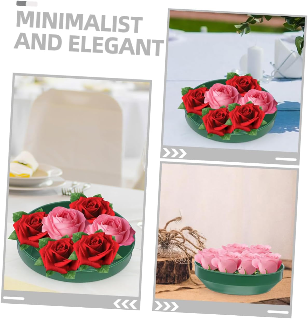BESPORTBLE 16Pcs Foam Trays for Flower Arrangement Supplies Plastic Flower Mud Fixing Plate for Floral Arrangements in Home Garden image number 3