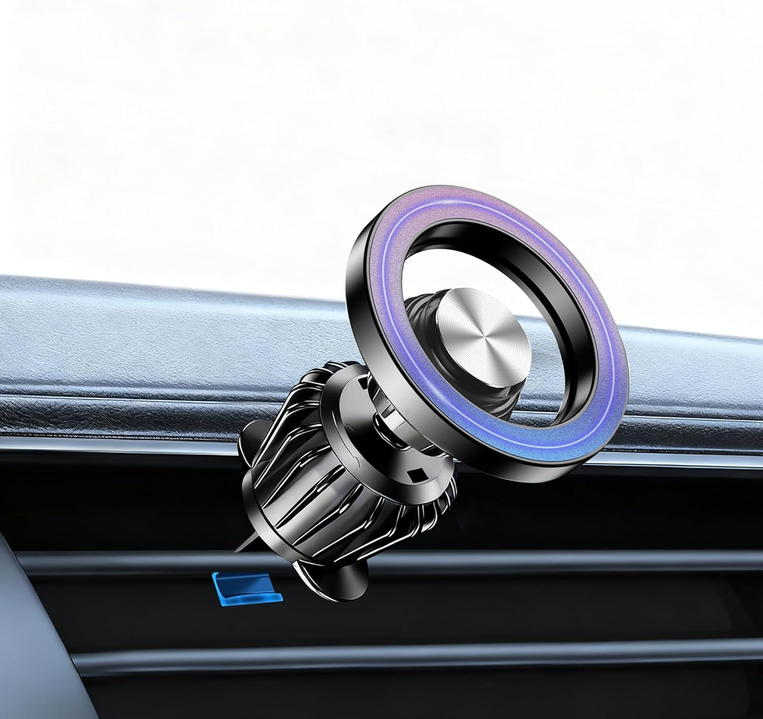 For Magsafe Car Mount【20 Strong Magnets】 Magnetic Phone Holder for Car Phone Holder Mount Dash Mounted Holders Cell Phone Holders for Your Car Accessories for Women Men for Iphone 17 16 15 14 (Black) image number 3