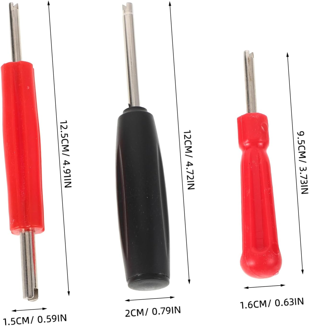 HORIALENCE 3Pcs Valve Core Tool Multi-Function Valve Stem Core Remover Tire Deflation Wrench for Automotive Maintenance Torque Wrench for Quick Tire Changes image number 4