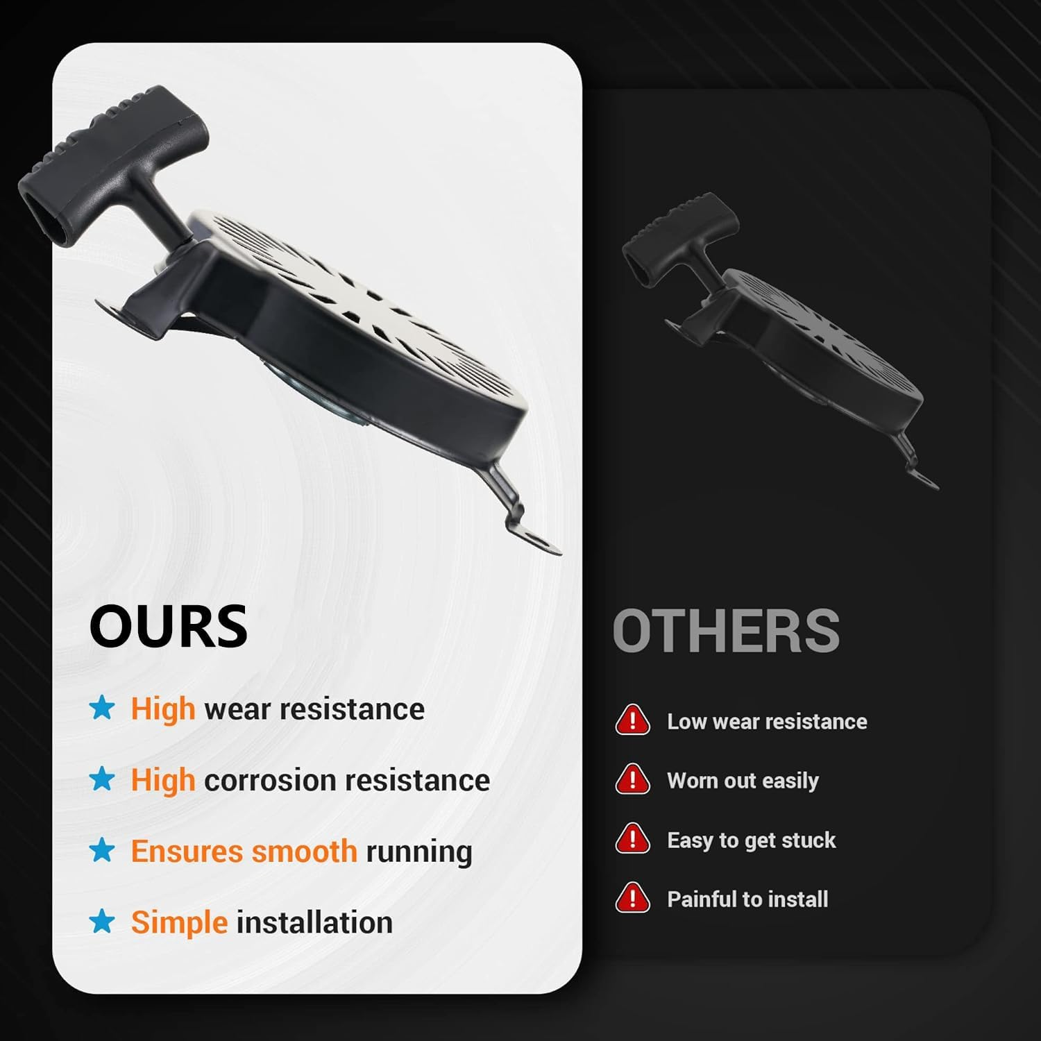 14 165 07-S Recoil Starter Pull Start Fit for Kohler XT149 XT173 XT650 XT675 XT775 XT800 XT-6 XT-7 Lawn Mower - Replace 14 165 01, 14 165 01-S, 14 165 07 image number 3