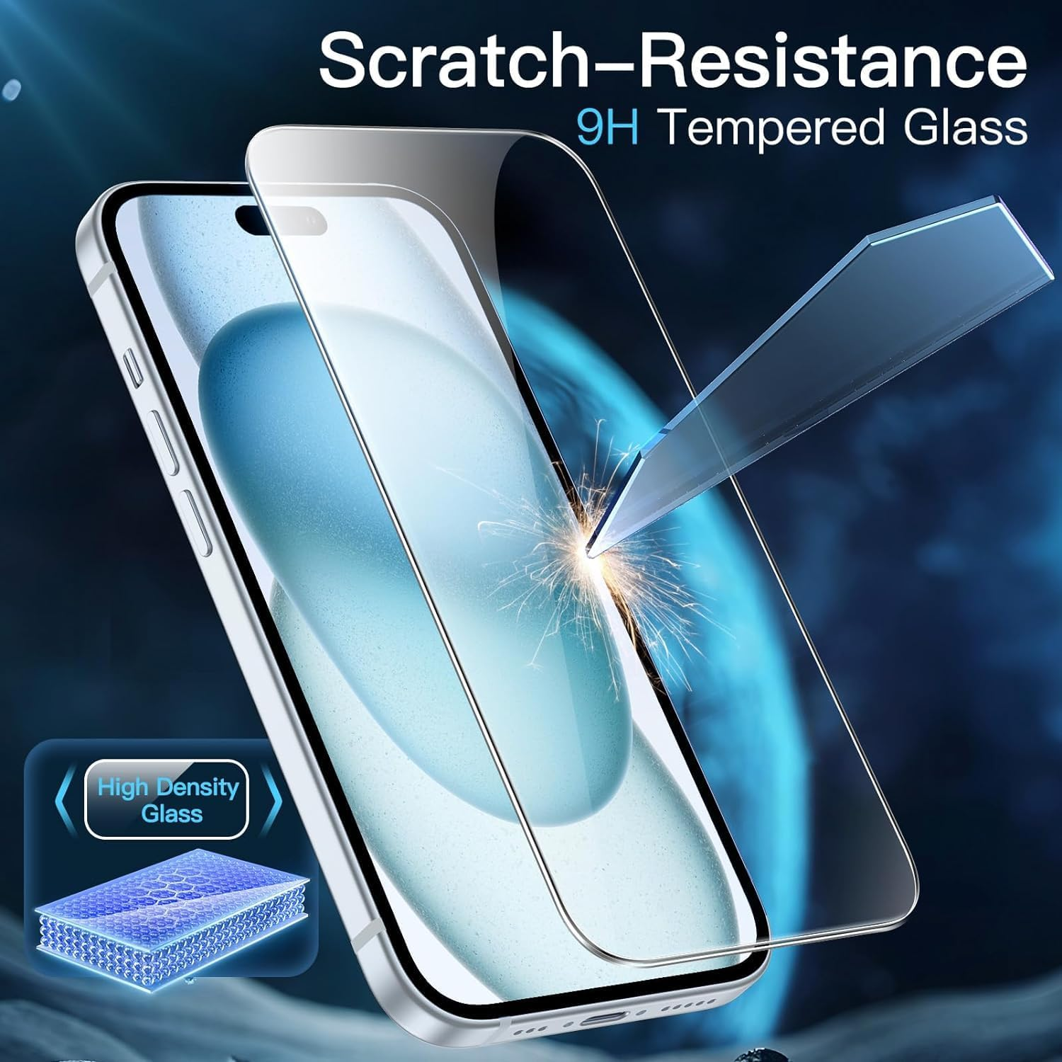 9H Tempered Glass Screen Protector Guard for Apple Iphone 17 Front image number 4