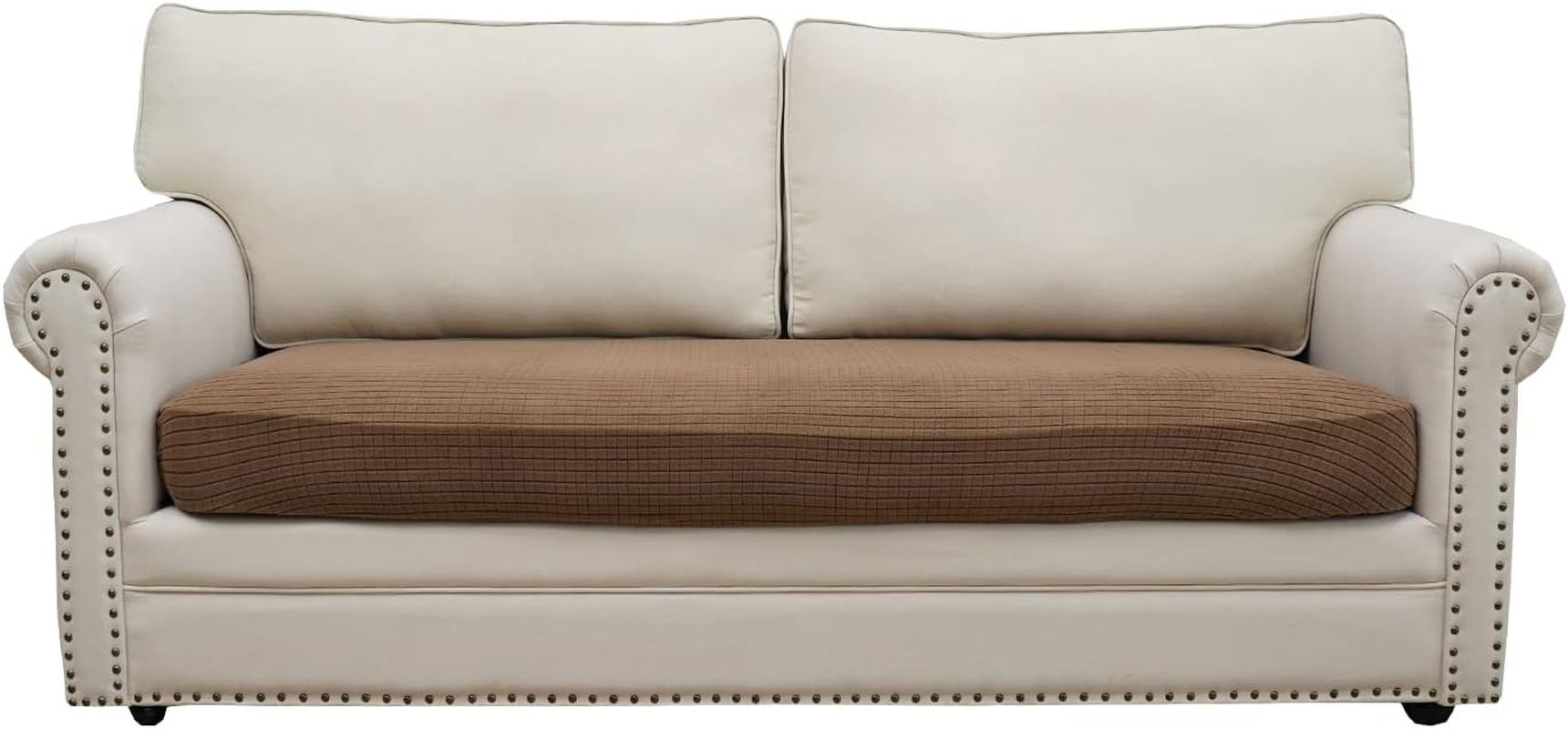 Eismodra Sectional Couch Covers Chaise Cushion Cover for Sofa L Shape Chaise Lounge Magic Stretch 3 Cushion Couch Slipcover for Dogs L Shaped Replacement Protector,Dark Gray X-Large(Only 1 Piece)