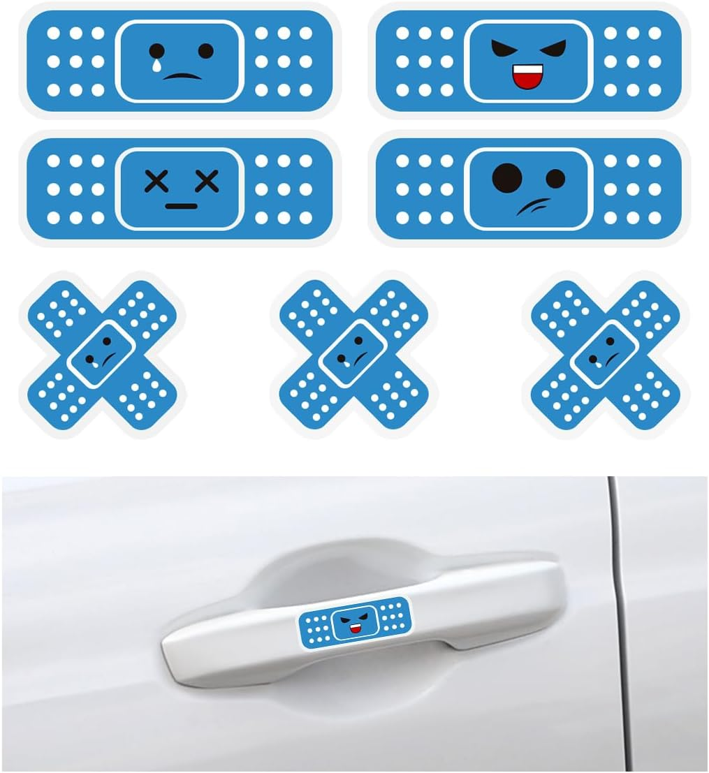 Large Bandage Vinyl Decal for Car, Funny Bandaid Stickers for Cars, Dent and Scratch Cover Sticker, Giant Car Bumper Sticker for Truck SUV Boat Window, Car Accessories (Red)