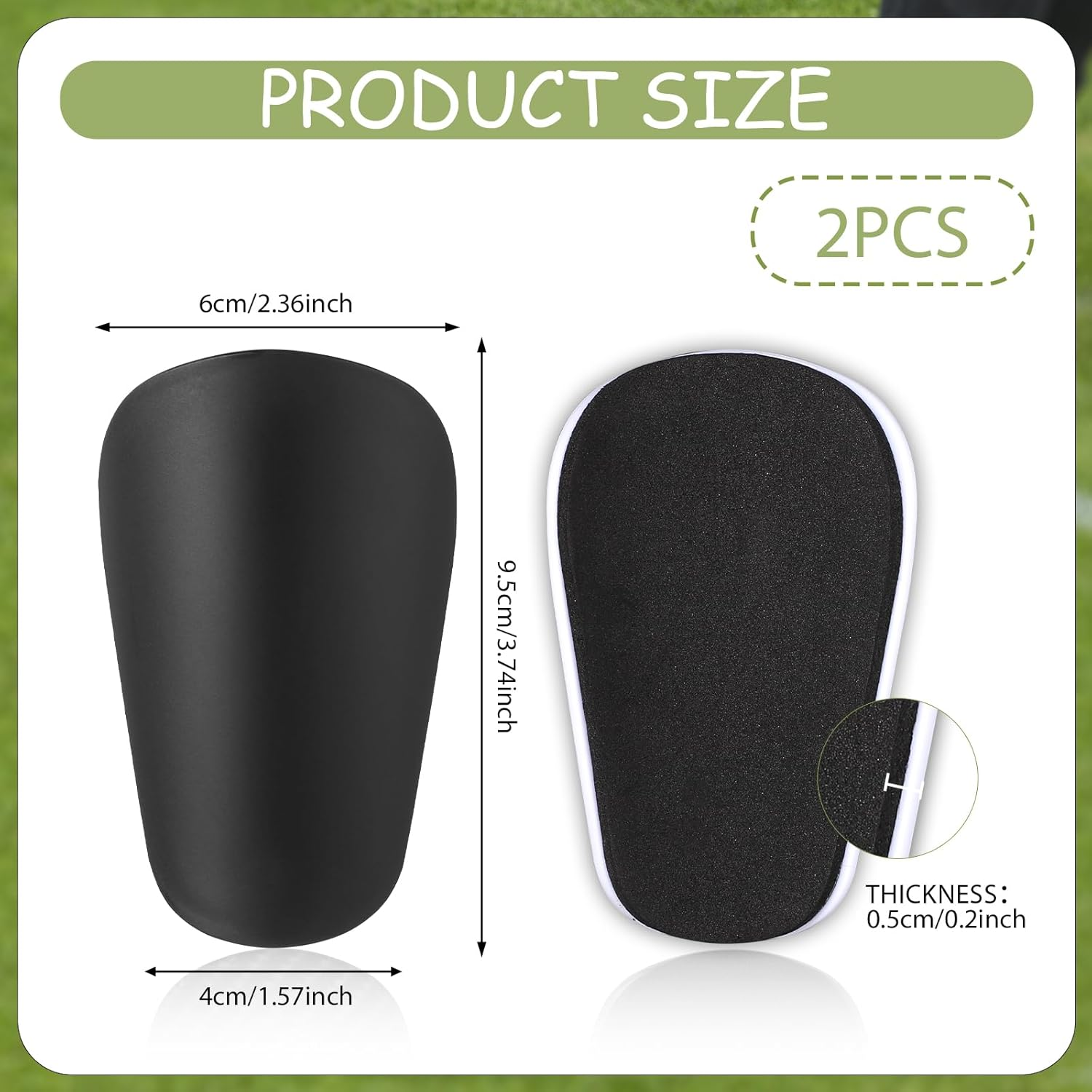 2 Pair Mini Shin Guards Soccer, Miniature Shin Guard Anti-Slip Small Protective Equipment Shin Guards Professional Football Shin Pads for Men Women Youth Kids(Black, Blue)