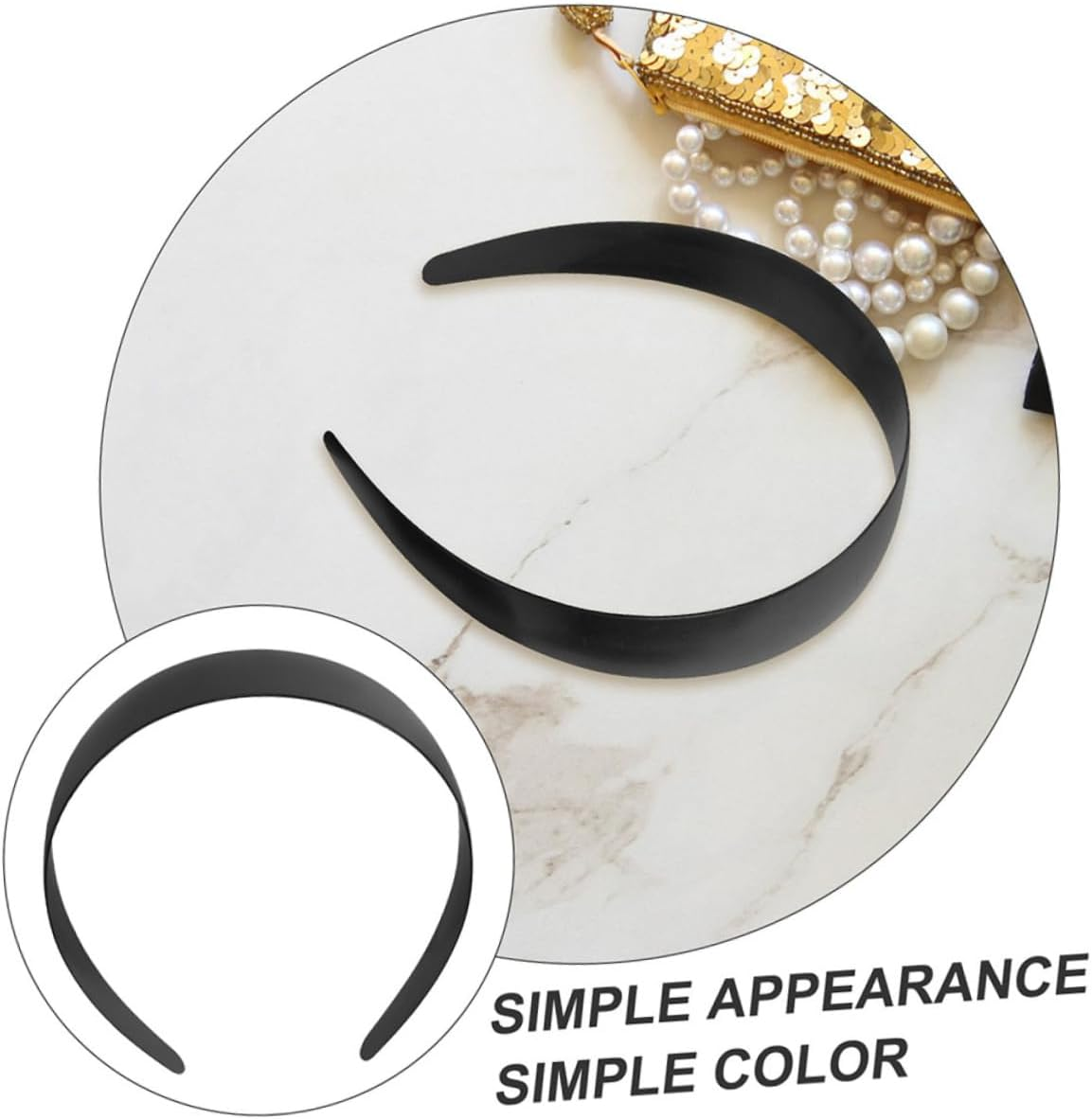 PACKOVE 10Pcs Wide Plastic Headband for Women Girls Plain Solid Hair Accessories for Spa, Makeup and Craft Projects