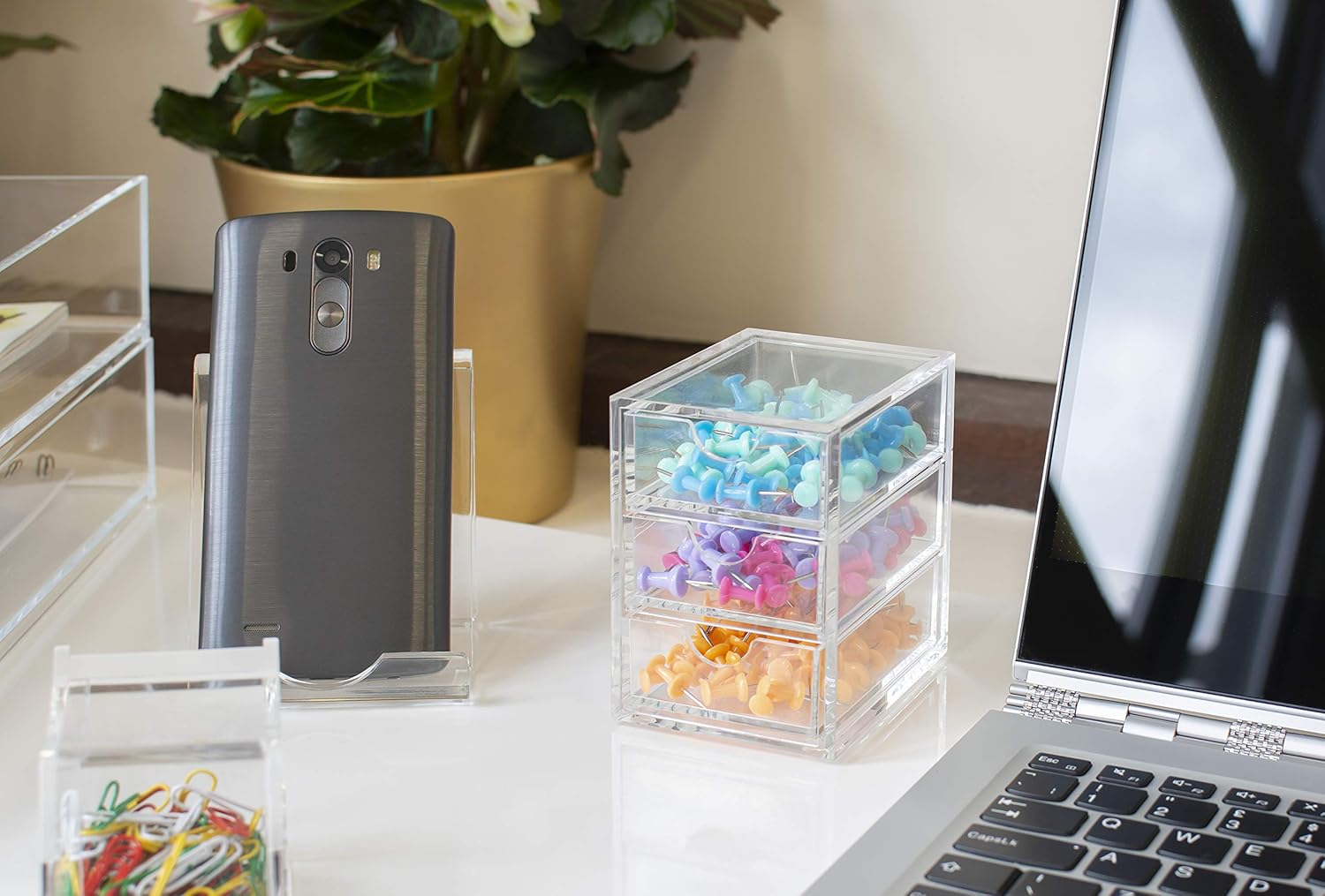 Osco A3274 Clear Acrylic 3 Drawer Magazine Extra Small Clear