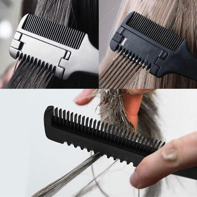 AIMALL Professional Razor Comb for Hairdressers, DIY Hair Cutting & Thinning Razor Comb, 7.5 Inch ABS Hair Trimmer Tool for Styling and Shaping image number 1