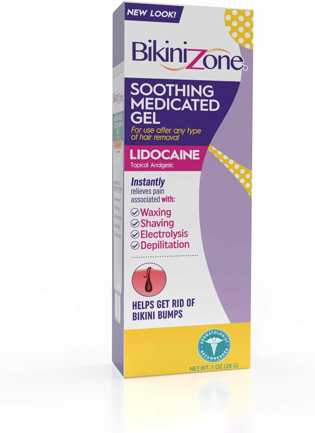 Bikini Zone Medicated after Shave Gel Lidocaine Razor Bump Relief, 1 Oz, 1 Pack image number 3