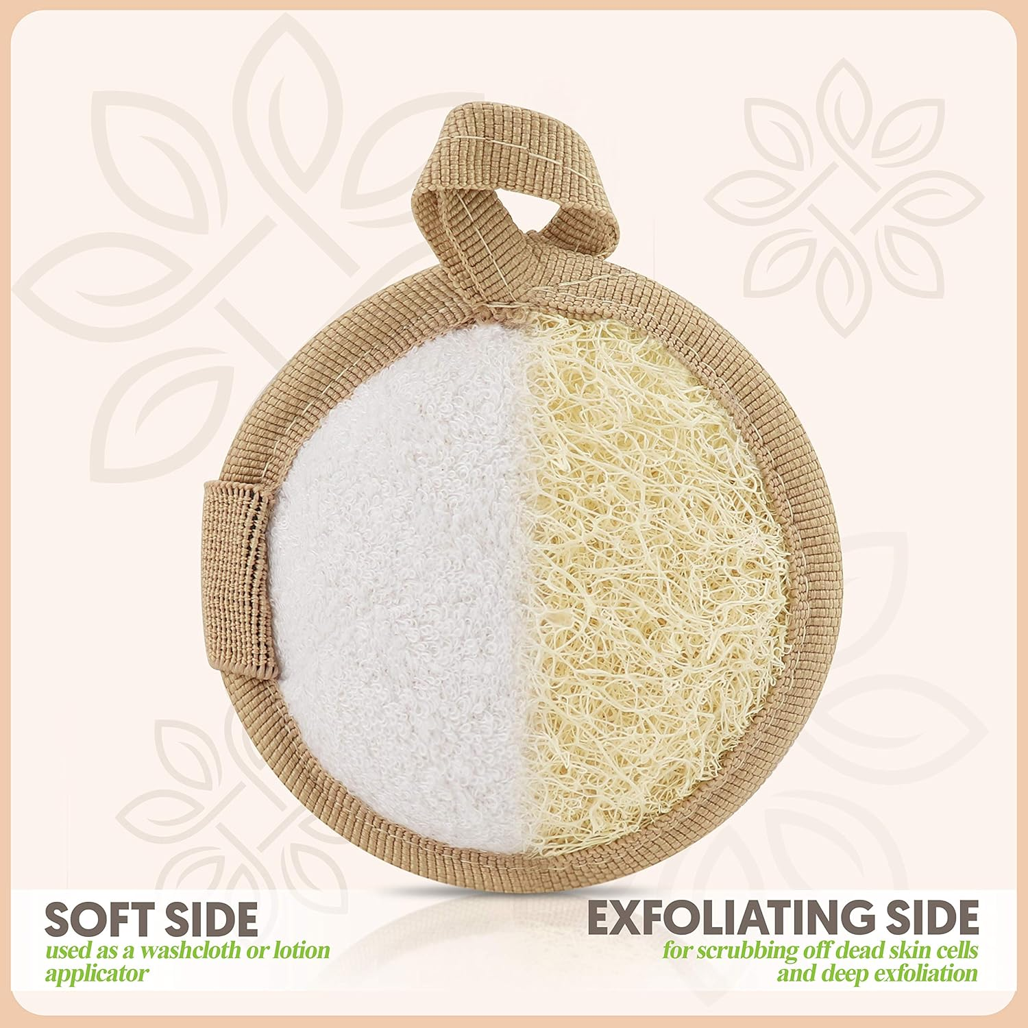 Premium Exfoliating Facial Loofah Scrubbers, Natural Face Exfoliator Pad Cleanser Sponges for Clean and Vibrant Facial Skin (6 Pack) image number 4