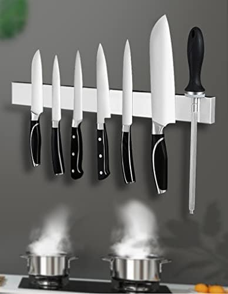 50 CM Magnetic Knife Holder Rack Knives Tool Shelf Stainless Steel Magnet Wall Mounted, Knife Strip, Kitchen Utensil Holder, Tool Organiser, Home Organise image number 2