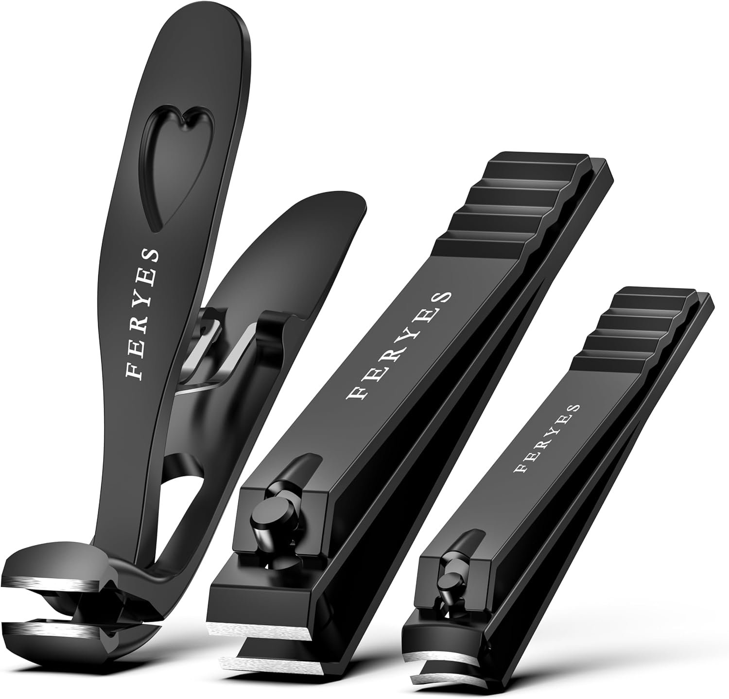 3PCS Nail Clippers Set &ndash; Long Handled Angled Toenail Clipper for Thick Nails for Seniors, Straight Blade Toe Nail Clippers for Tough Nails, and Curved Blade Fingernail Clippers for Men & Women image number 5