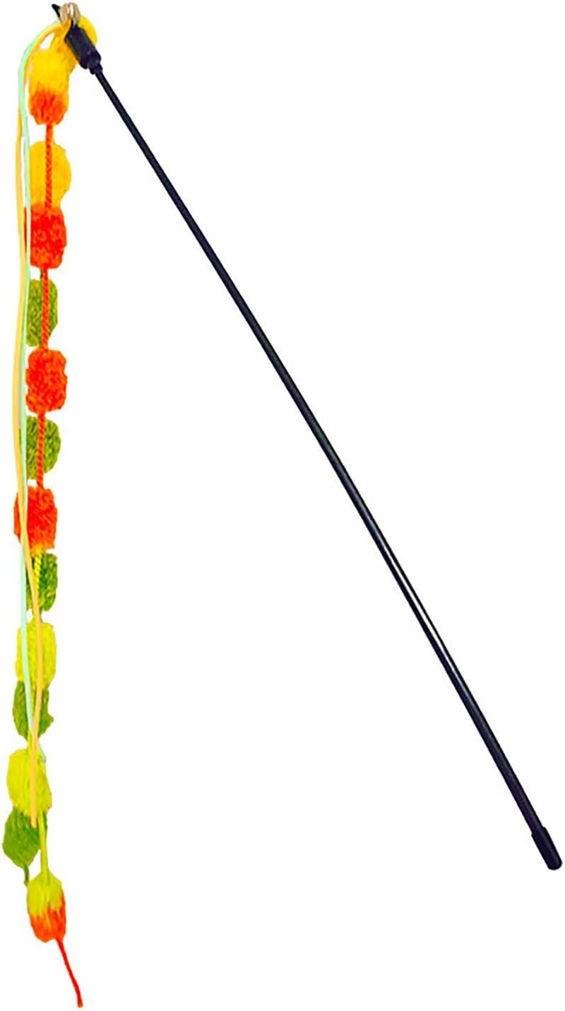 Cat Wand Toys, Sturdy Bite Resistant Soft Interactive Cat Teaser Wand Toys with Tassel, Cat Teaser Wand Interactive Cat Toys for Indoor for Kittens Small Cats(Blue)