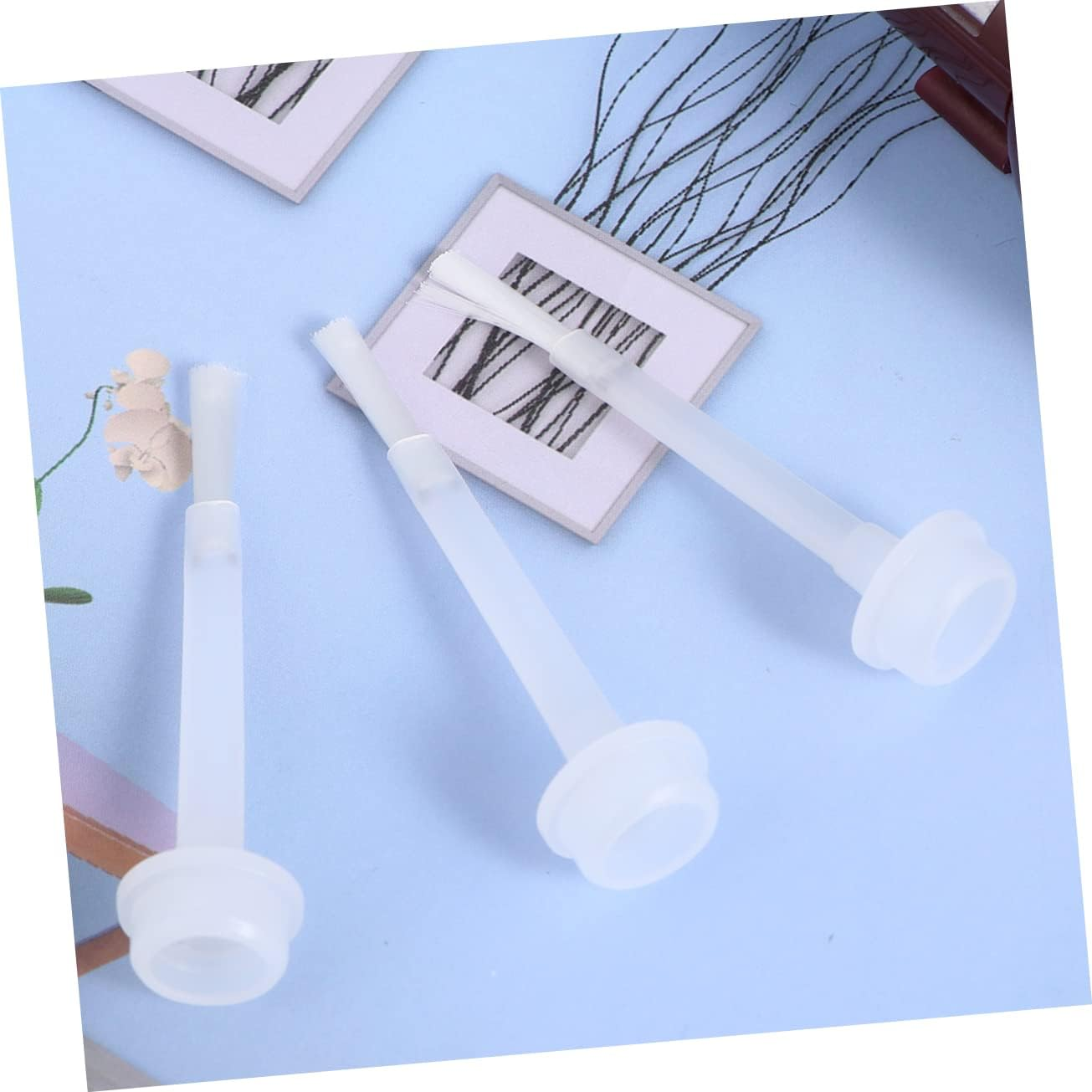 OATIPHO Nail Dipping Powder Liquid Replacement Brush Durable White Bristle Applicators for Dip Polish and Coat Kits Portable and Easy to Use Replacement Nail Brushes