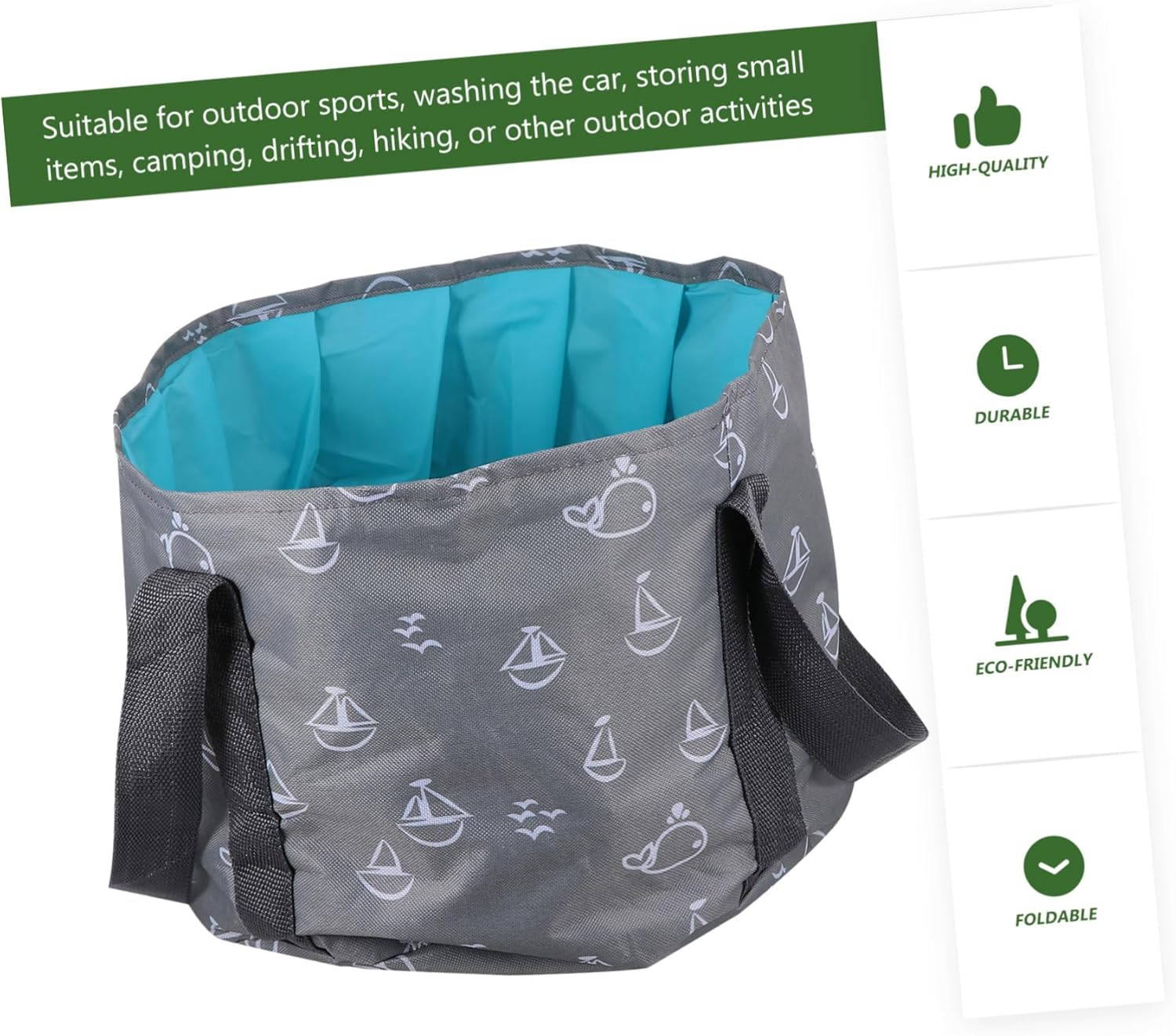 WOFASHPURET Foot Bath Basin Soaking Bucket for Adults Boys and Girls Portable Folding Tub Multi-Functional Basin Camping Water Bucket image number 4