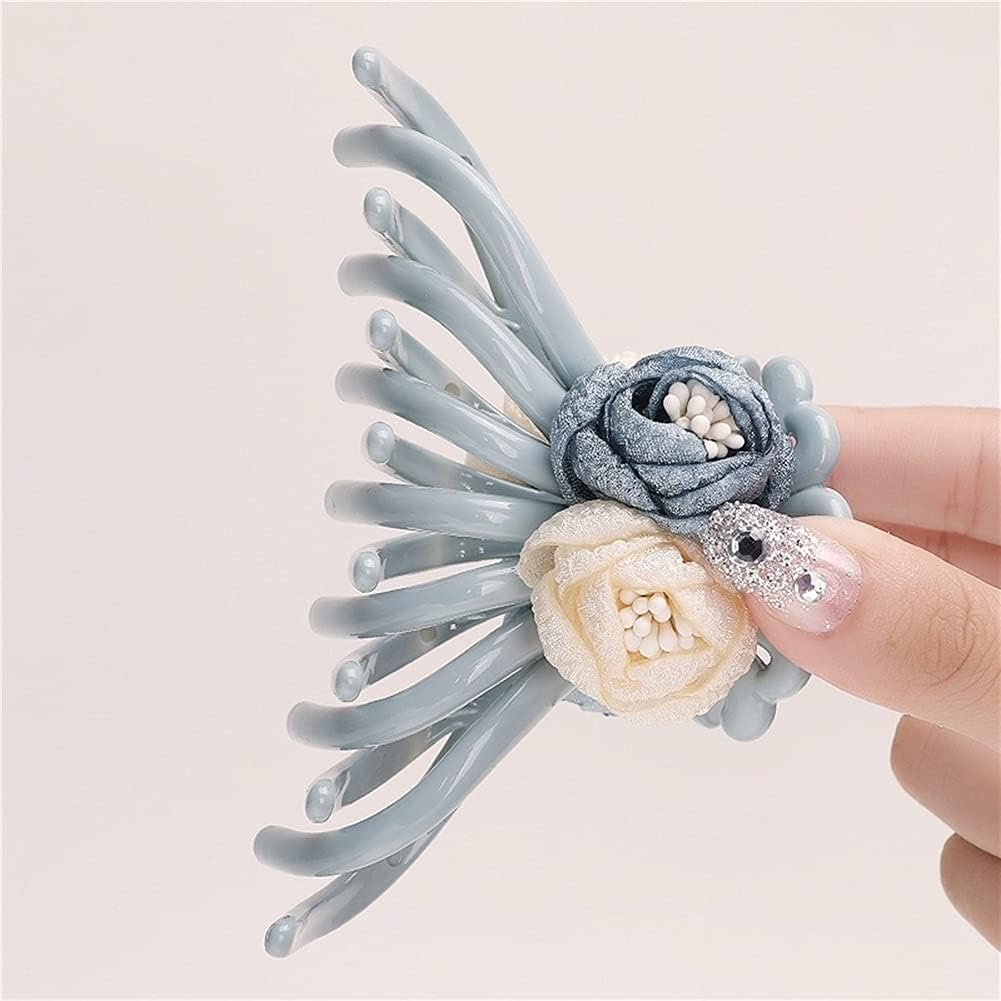 Crystal Hair Accessories,Clips Hairpins,Clip Plate,Hairpins for Women Hair Clips for Hair Women Claw Clip Barrettes Girls Hair Accessories (Color : Blue) image number 3