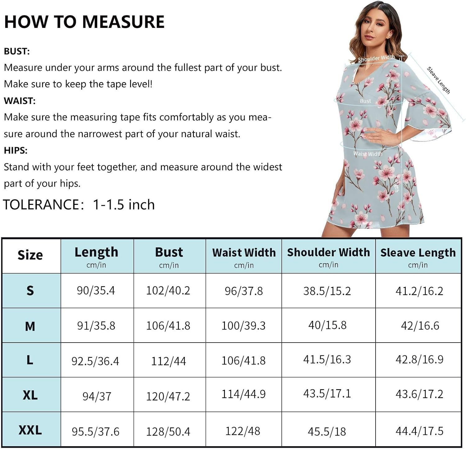 Cherry Blossom Pink Blue V Neck Line Dress Printed Line Maternity Dress image number 5