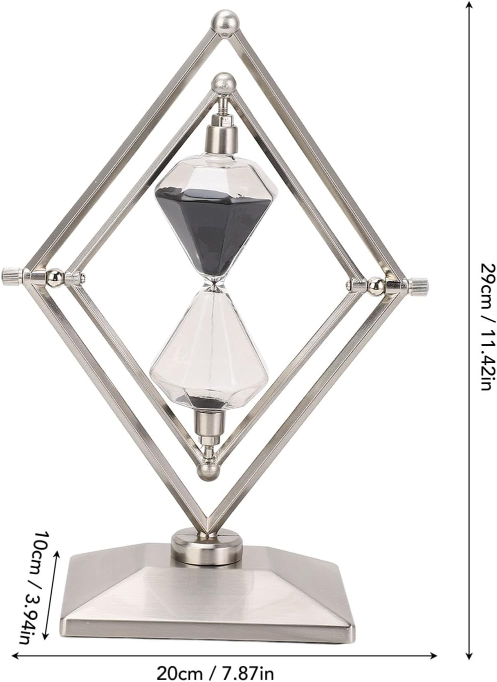 Retro Sandglass Watch, 30 Minute Rotatable Sand Clock Study Accessories Metal Hourglass Timer for Desk Bookshelf image number 5