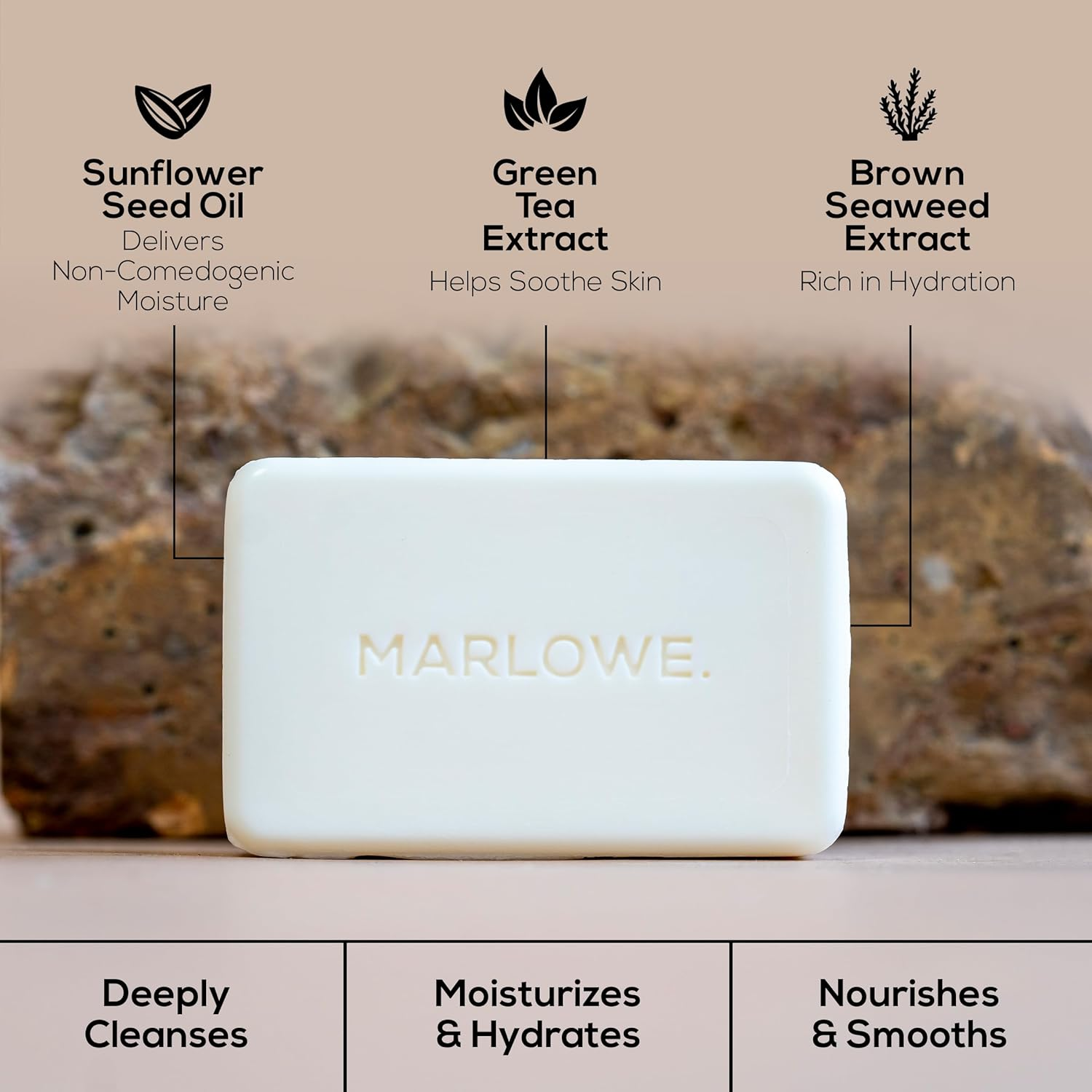 MARLOWE. No. 105 Body Moisturising Soap for Men 210Ml Made with Shea Butter & Natural Ingredients for Gentle Cleansing Rich & Creamy Lather Awesome Scent image number 5