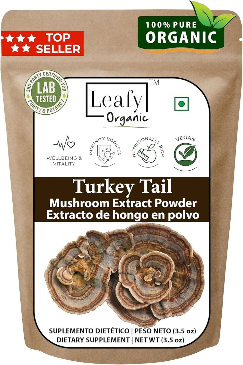 Turkey Tail Mushroom Powder Supplement (3.5Oz) 100Gram